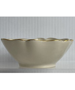 Lenox Rose Manor Trinket bowl 4 1/4&quot; dia x 1 1/2&quot; scalloped edges gold trim - $7.87