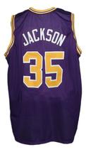 Chris Jackson #35 College Basketball Jersey New Sewn Purple Any Size image 2
