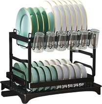 Dish Drying Rack, Stainless Steel 2 Tier Utensil Holder with Drainage, F... - $42.56