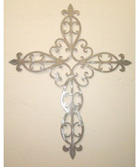 Ornate Metal Scrolled Cross Wall Art Decor Religious Spirituality Christ... - £43.88 GBP