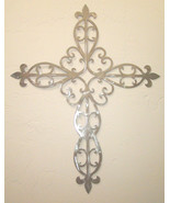 Ornate Metal Scrolled Cross Wall Art Decor Religious Spirituality Christ... - $56.00
