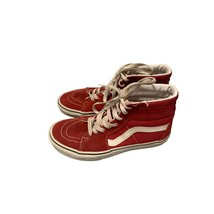 Vans off The Wall Womens Size 6.5 Red Hi Top Sneaker Shoes Lace Tie Up S... - $19.75