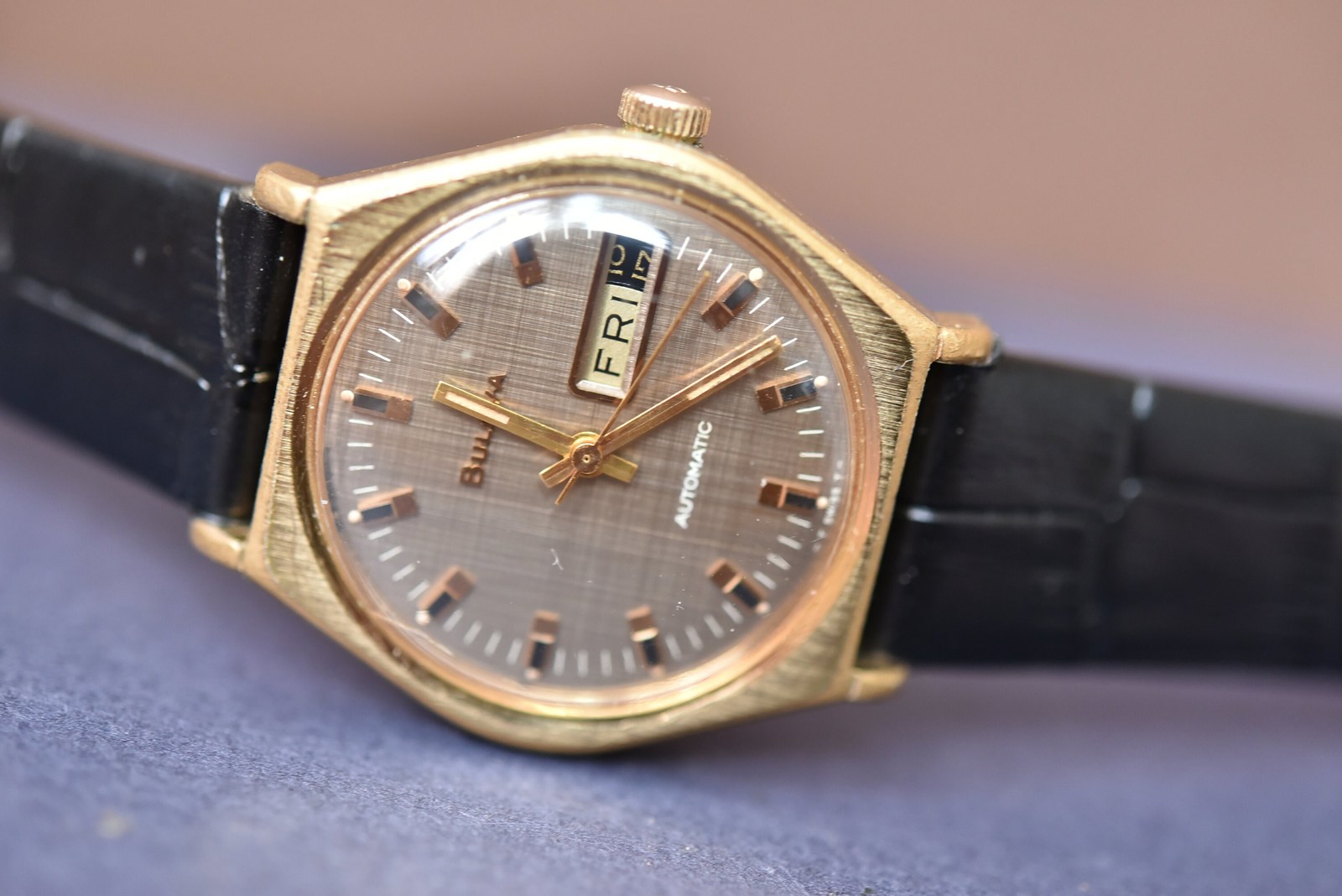 Primary image for Serviced Vintage 1970 Bulova Automatic Watch, Swiss Bulova  11AOACD movement