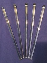 Vintage Replacement 6 1/4&quot; Glass Rods for Chandelier Swizzle Stick Lot of 5 - £11.94 GBP