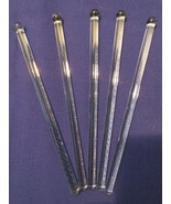 Vintage Replacement 6 1/4&quot; Glass Rods for Chandelier Swizzle Stick Lot of 5 - £11.71 GBP