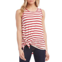 New Karen Kane White Red Stripes Cotton Top Blouse Size L $69 - £33.70 GBP