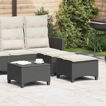  Garden Stool Black PE Rattan 21.7 in x 21.7 in x 14.2 in - $2,765.88 MXN