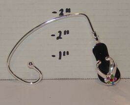 Purse Pocketbook handbag Table Holder Flip flop design Metal - $14.80