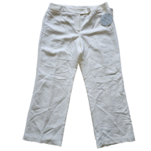 Emma James Wide Leg Pants Womens 16 Ivory Linen Blend Trousers Lined Was... - $446.79 MXN