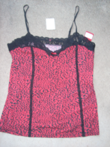 womens top black red with lace PJ Salvage nwt size XL - $10.95
