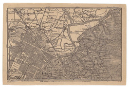1902 Original Antique Map Of Vicinity Of Turin Torino / Piedmont / Italy - £13.62 GBP