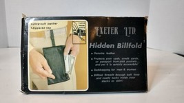 Vintage Exeter LTD Hidden Billfold Genuine Leather Tuck Into Pants - £5.57 GBP