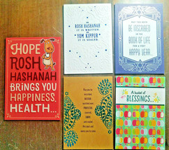 5 ROSH HASHANAH Greeting Cards Hallmark Love Friends New Year Jewish Family - £5.48 GBP