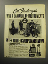 1967 Fender Guitars and Amps Ad - Get Fenderized win a bandfull of Instruments - £14.78 GBP