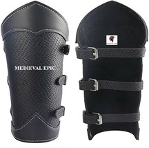 Leather Bracer Arm Cuff Armor Medieval Vambrace Viking Arm Guard Leather Gauntle - £30.46 GBP
