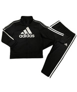 NEW ADIDAS TODDLERS BOYS 2PC  TRACK SUIT  BLACK 24M - £12.68 GBP