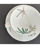 NORITAKE China 5505 Bamboo Pattern Cup &amp; Saucer SetJapan Vintage Gold Trim - €12,05 EUR