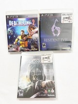 Lot of 3 Playstation 3 PS3, Dead Rising 2, Resident Evil, Dishonored - £21.55 GBP