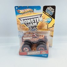 2011 Hot Wheels Monster Jam VHTF #75 Backdraft Spectraflames Red Variant 1:64 - $29.69