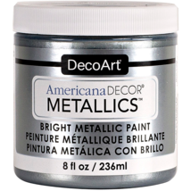 DecoArt Americana Decor Metallics 8oz Silver - £19.47 GBP