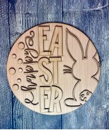 Happy Easter Bunny Wood Door Hanger Blank - $24.64 CAD