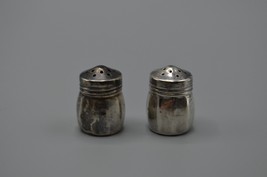 Sterling Silver Salt &amp; Pepper Shakers Set of 4 Pieces Miniature 1 1/4&quot; Vintage - £30.92 GBP