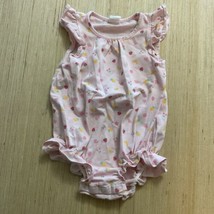 H&amp;M Baby Girls Pink Ruffled Fruit Bodysuit 12-18 Months - $5.00