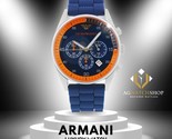 Emporio Armani Sports Herren-Quarzuhr mit blauem Zifferblatt-Display AR5864 - $129.18