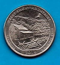 2014 P Tennessee Great Smoky Mountains Quarter - America The Beautiful - £1.60 GBP