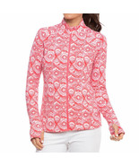 NWT Ladies IBKUL Venetian Tiles Coral Long Sleeve Zip Golf Jacket - M L XL - $1,237.37 MXN