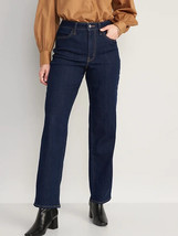 Old Navy High Rise Wow Loose Jeans Womens 10 Long Blue Dark Wash Stretch NEW - £21.59 GBP