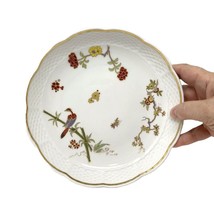 Ginori Bird Of Paradise Dish/Shallow Bowl Porcelain Floral Red Gold Italy 7.5” W - £23.70 GBP