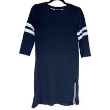J.Crew black label Style # A1979 Side Zip Varsity dress shift Knit sporty comfor - £16.58 GBP