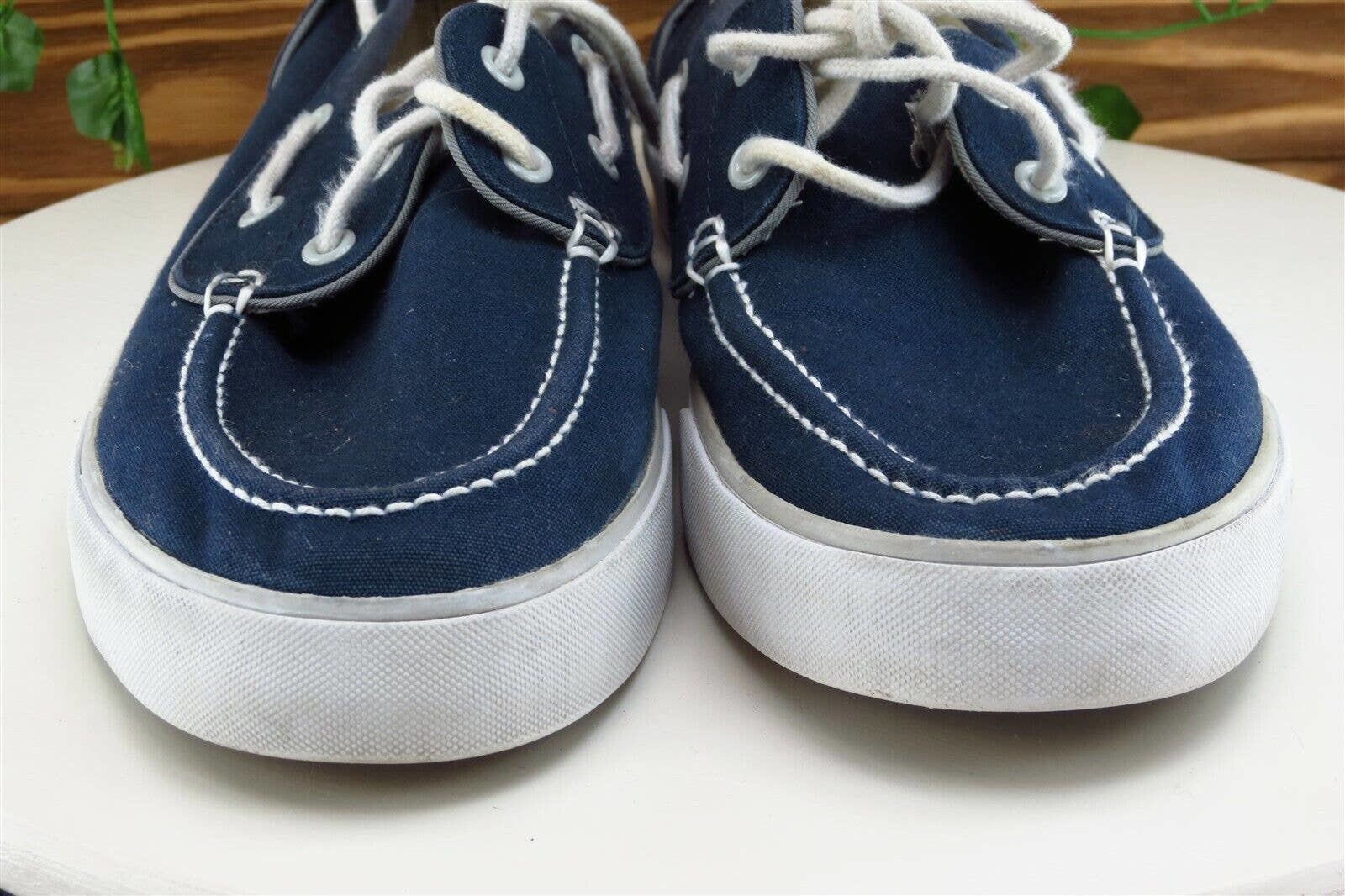 Primary image for Polo by Ralph Lauren Shoes Size 9.5 D Blue Boat Shoe Fabric Men Landon