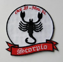 SCORPIO SCORPION ASTROLOGY ZODIAC STAR SIGN EMBROIDERED PATCH 3.25 INCHES - £4.28 GBP