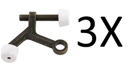 3X Stanley 57-1035 (DP57-1035) Hinge Pin Doorstops In Antique Brass - $3.17