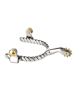 TABELO Ladies&#39; Twisted Band Roping Spurs with 10Pt Rowel - $70.95