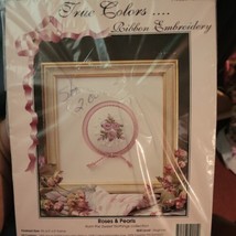 Vintage True Colors Ribbon Embroidery Roses &amp; Pearls Kit #SRK50015 - £7.90 GBP