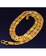 22 Kt Yellow Gold Nawabi Link Chain Indian Authentic Unisex Necklace - £2,208.27 GBP+