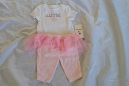NBA Baby Girl&#39;s New York Knicks Bodysuit &amp; Pants Tulle Pink/White Size 0-3M - £18.25 GBP