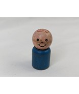 Vintage Fisher Price Little Straight Body Blue Boy Figure - £19.81 GBP