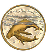Alaska Mint Humpback Whale Medallion Silver Gold Medallion Proof 1 Oz. - £117.72 GBP
