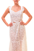 FOR LOVE &amp; LEMONS Womens Crop Top Rosalita Stylish Sleeveless White Size L - £63.78 GBP