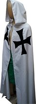 Medieval-ABS Medieval Warrior Larp Cosplay Costume Templar Knights Cape Cross Cl - £35.94 GBP