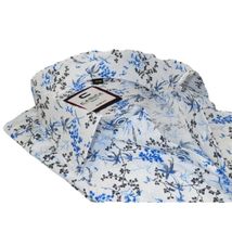 Men's Shirt By CASILA Turkey Cotton Blend Long Sleeves 501680-01 Blue Floral image 2