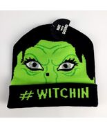 Halloween Hat with Laughter Sounds. Black Beanie Face "WITCHIN” New Kids - $7.99