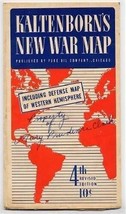 H V Kaltenborn&#39;s New War Map 4th edition  Pure Oil Co - $27.69