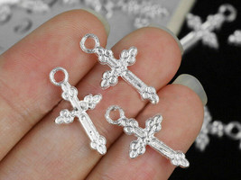 Holy Cross Charm Bracelet Pendant Tibetan Silver Plated 5 or 25 Pcs!!! - $2.96+