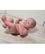 Newborn 14&quot; Berenguer Baby Doll Real Life like Girl blue eyes earrings M... - $19.99