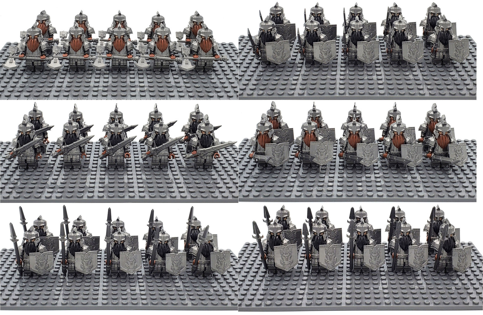 LOTR Ironfoot Dain's Infantry Army Set 10pcs Minifigure Toys